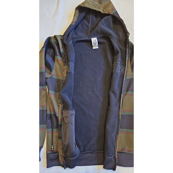 Burton Dryride Full Zip Hoodie Yellow/Red/Green Plaid Mens Large Snowboard - Picture 4 of 11